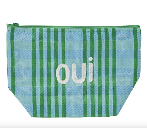 Oui Recycled Pouch 30x10x19cm Grn/Blue