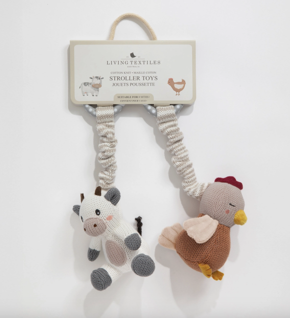 Stroller Toy 2pk - Cow & Chicken
