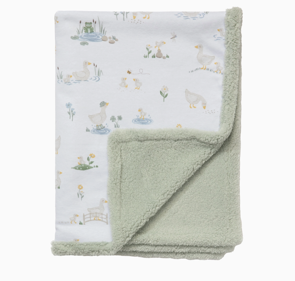 Organic Jersey Sherpa Blanket - Goosey Goosey