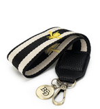 Black Caviar Designs - Bee Strap Wristlet - Black & White