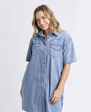 Foxwood Sorcha Denim Dress - Light Blue
