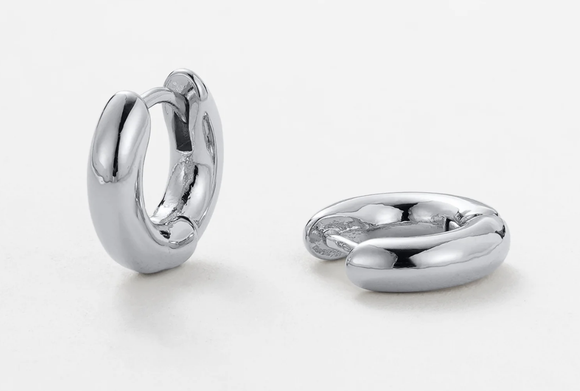 Zafino Earrings - Kendall Huggie - Silver