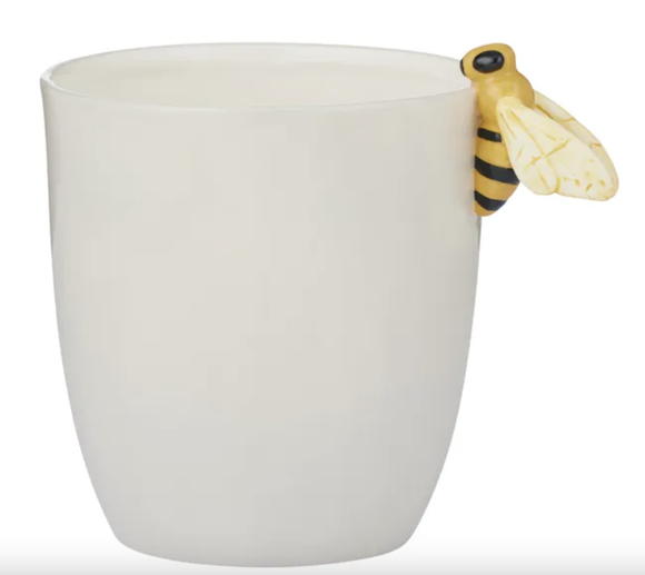 Queenie Ceramic Pot 20x14x18cm - Ivory/Yellow