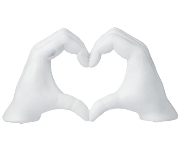 Heart Hands Resin Sculpture 25x8.5x13cm