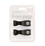 All4Ella Pram Pegs 2pk - Black