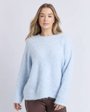 Foxwood Flint Knit Crew - Ice blue