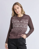 Foxwood Nordic Vest - Chocolate