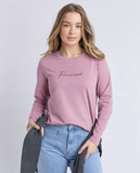 Foxwood Signature Long Sleeve Tee - Dusty Rose