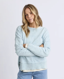 Foxwood Jayne Throw on Knit - Ice Blue