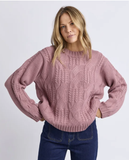 Foxwood Josie Crew Knit - Dusty Rose