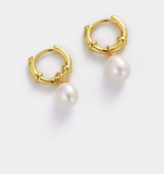 Zafino - Tessa Pearl Hoop Gold