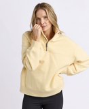 Foxwood College Contrast Zip Crew - Lemon