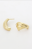 Zafino Earrings - Romy Hoop - Gold