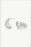 Zafino Earrings - Romy Hoop - Silver