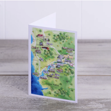 Greeting Card A6 - Tamar Valley 2.0 Wine Region Map