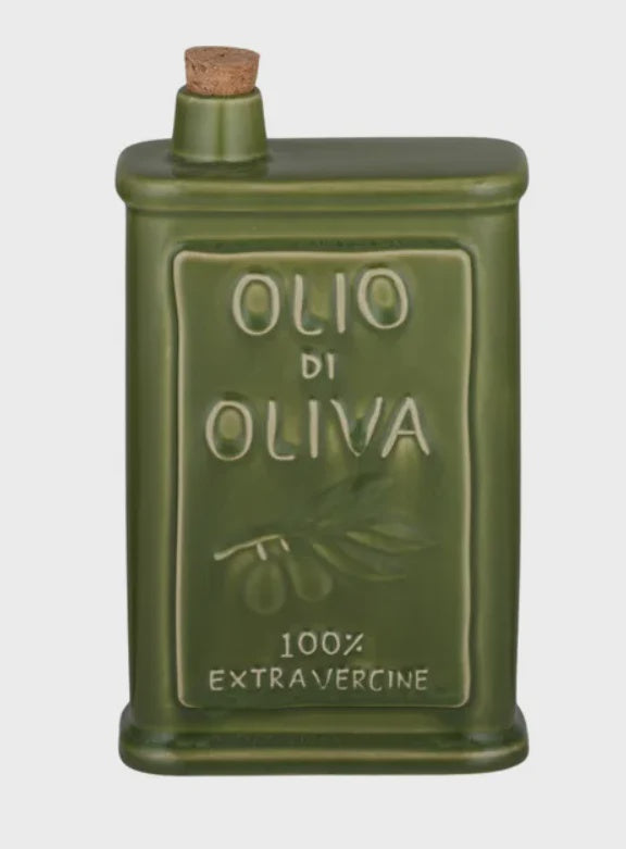 Ceramic Olio - Oil Bottle Green