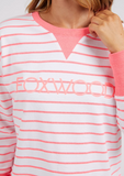 Foxwood Simplified Crew - Neon Pink Stripe