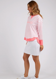 Foxwood Simplified Crew - Neon Pink Stripe