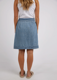 Foxwood Marieka Skirt - Mid Denim Blue