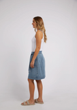 Foxwood Marieka Skirt - Mid Denim Blue