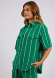 Foxwood Circuit Shirt - Bright Green & White