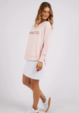 Foxwood Simplified Metallic Crew - Pale Pink