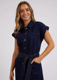 Foxwood Heidi Dress - Dark Blue Denim