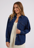 Foxwood Daisy Overshirt - Dark Blue Denim