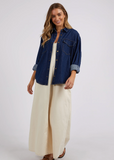Foxwood Daisy Overshirt - Dark Blue Denim