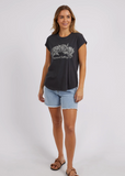 Foxwood Eva Rose Tee - Washed Black