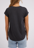 Foxwood Eva Rose Tee - Washed Black