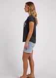 Foxwood Eva Rose Tee - Washed Black