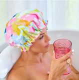 Linen Shower Cap - Good Vibes