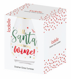 Stemless Wine Glass - Santa