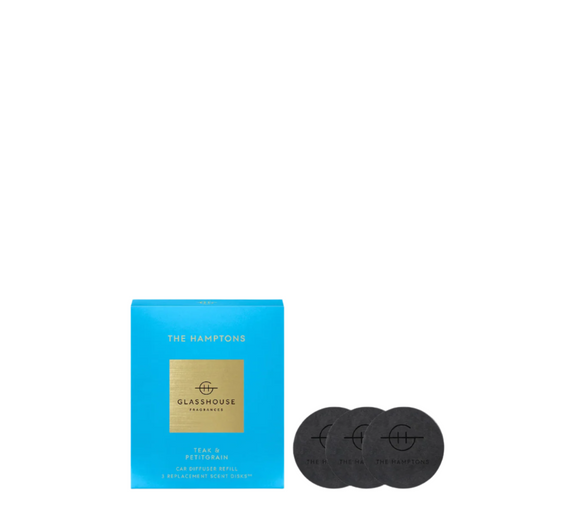 GLASSHOUSE FRAGRANCES The Hamptons Car Diffuser 3pc Replacement Scent Disks™