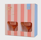 Glassware - The Rue Margarita Set of 2 - Orange