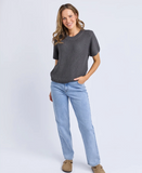 Foxwood Blair Short Sleeve Knit - Charcoal