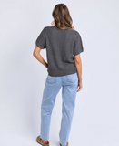 Foxwood Blair Short Sleeve Knit - Charcoal