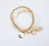 Bracelet Stack Faith - Gold/White