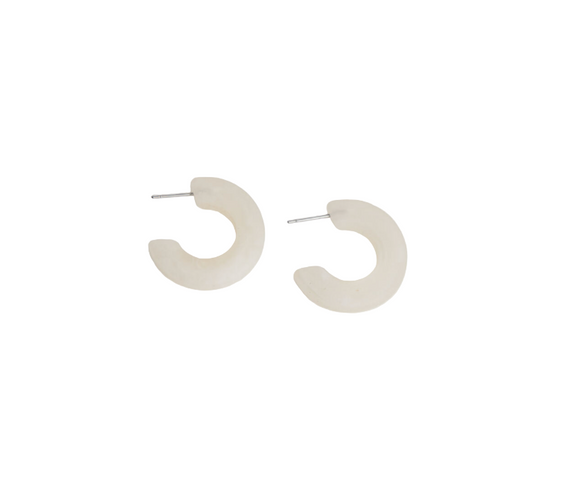 Earrings - Harper White Marble