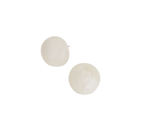 Earrings - Sandy White Marble
