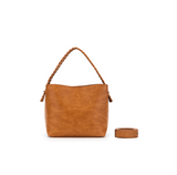 Black Caviar Design Capella 3 Compartment Shoulder/ Crossbody Bag - Tan