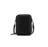 Black Caviar Design Mika Passport Phone Crossbody - Black
