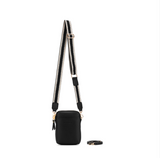 Black Caviar Design Mika Passport Phone Crossbody - Black