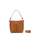 Black Caviar Design Melody Piece Shoulder Crossbody Bag - Tan