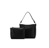 Black Caviar Design Melody Piece Shoulder Crossbody Bag - Black