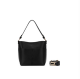 Black Caviar Design Melody Piece Shoulder Crossbody Bag - Black