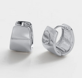 Riley hoop silver earring
