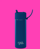 Frank Green - Ceramic Reusable Bottle Flip Straw Lid 20oz Deep Ocean