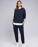 Foxwood Jayne Throw on Top - Navy